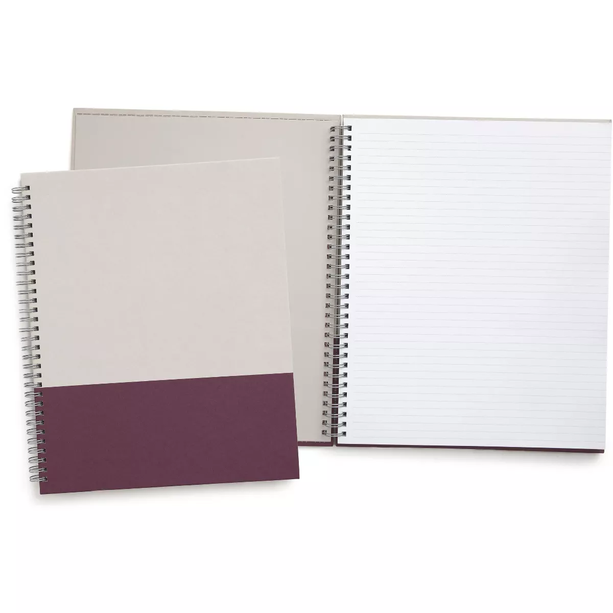 TRU RED Large Hard Cover Ruled Notebook, Gray/Purple TR55739