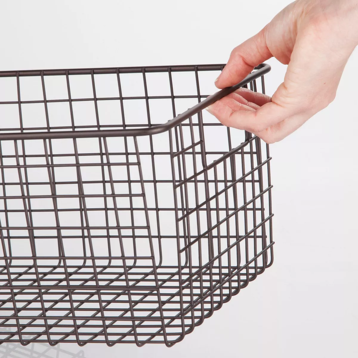 mDesign Metal Bathroom Storage Organizer Basket, 8 Pack - Bronze