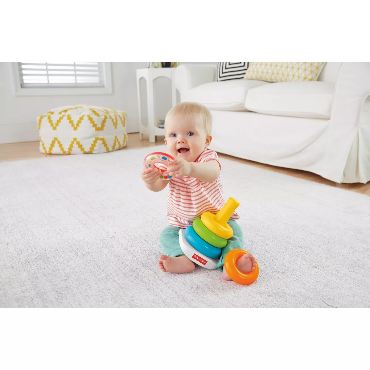 Fisher-Price Rock-a-Stack Sleeve Infant Stacking Toy