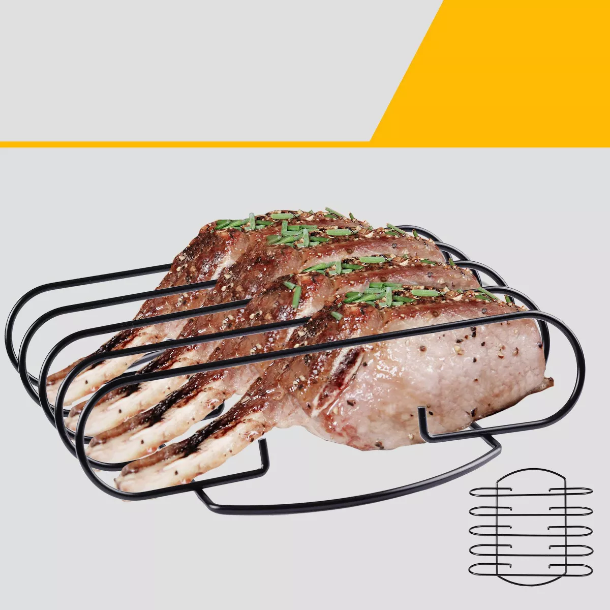 Royal Gourmet 4pc Non-Stick Rib Rack