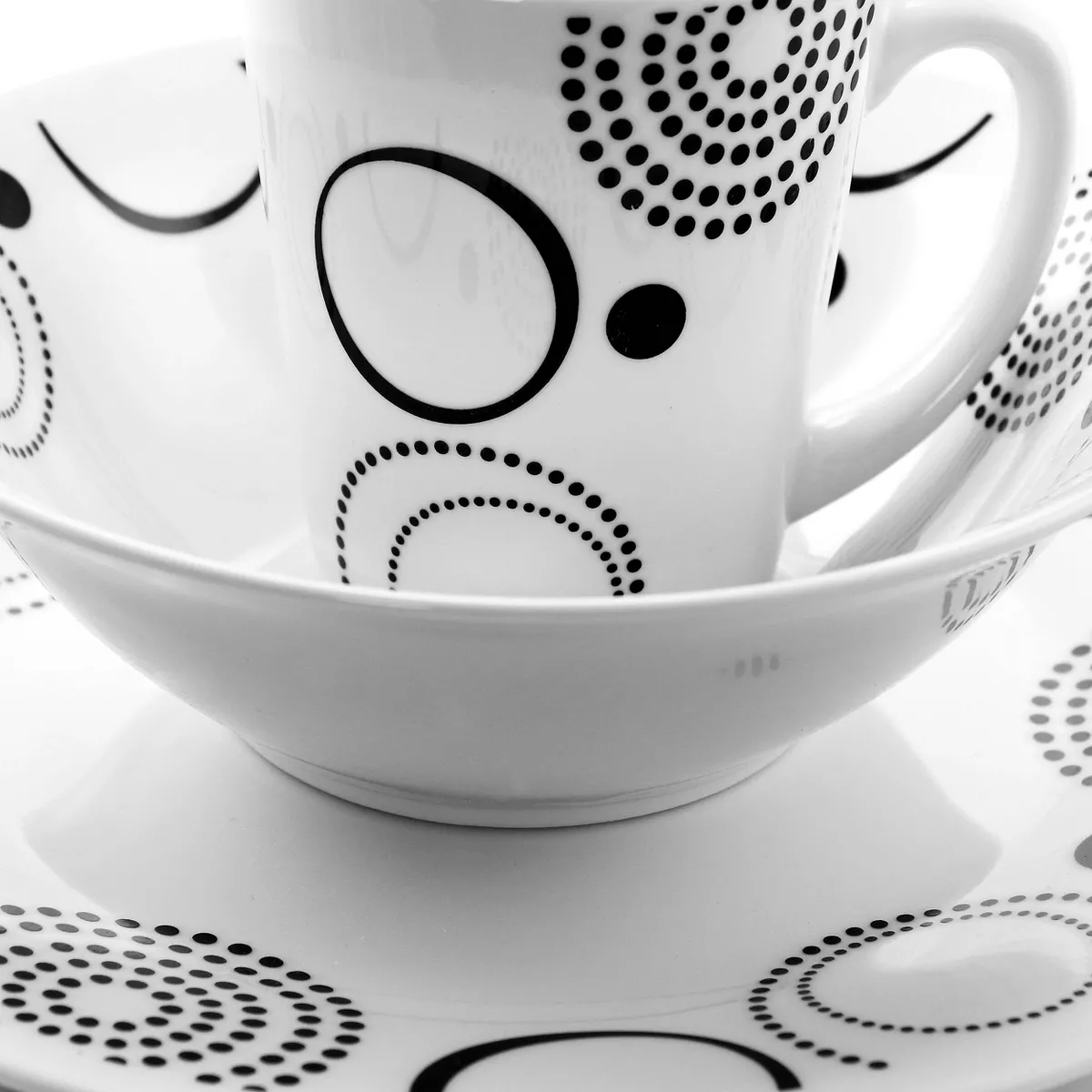Gibson Home 12pc Stoneware Modern Times Dinnerware Set
