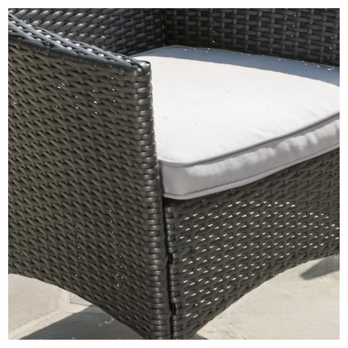 Malta Set of 4 Wicker Patio Dining Chair with Cushions - Gray - Christopher Knight Home