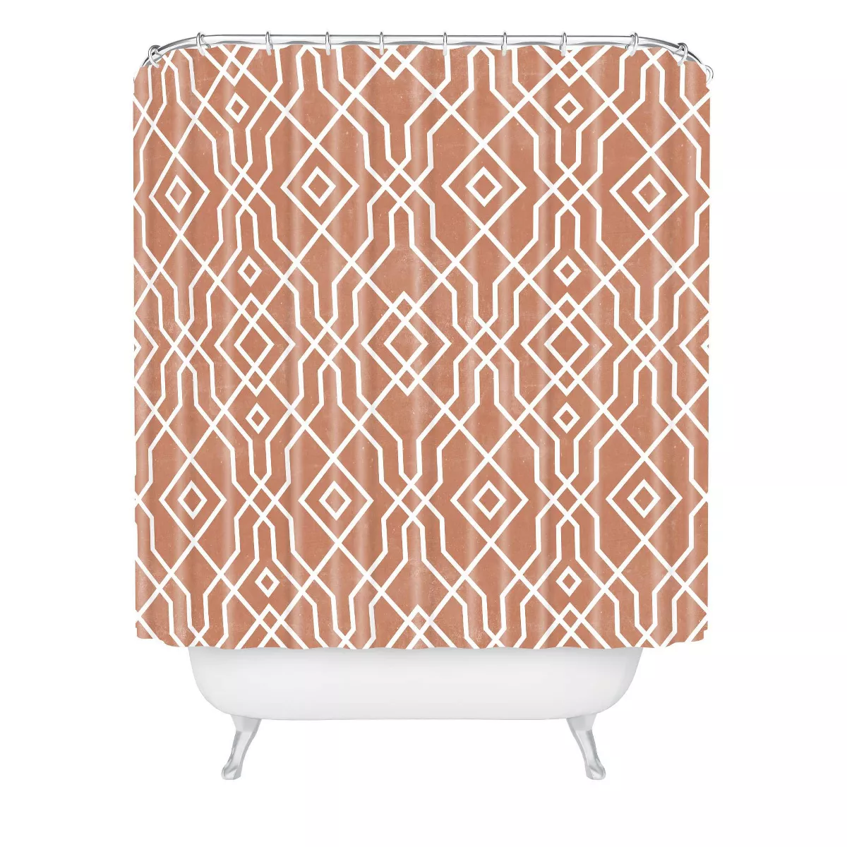 Emanuela Carratoni Baked Earth Shower Curtain Rust - Deny Designs