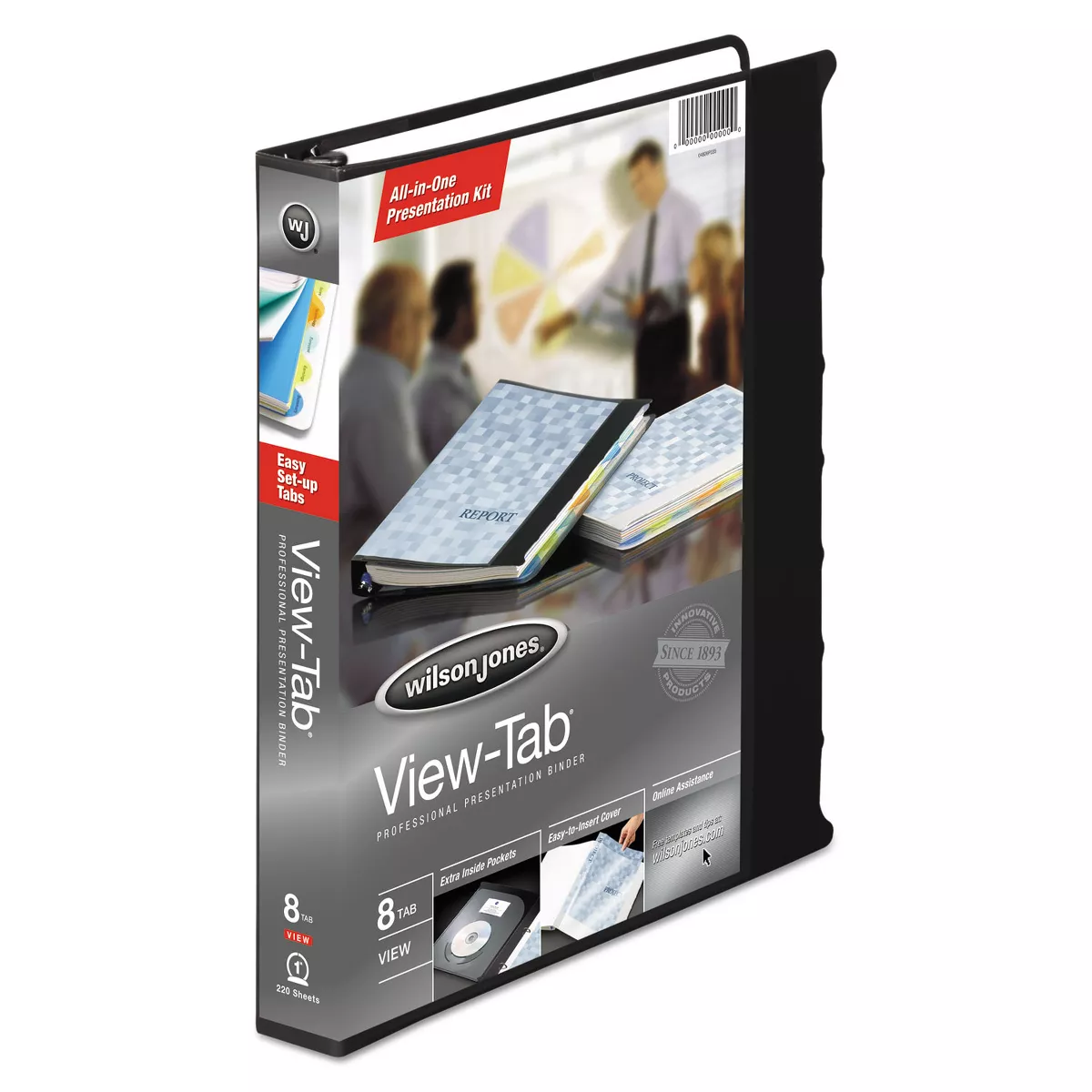 Wilson Jones View-Tab Presentation Round Ring View Binder w/Tabs 1