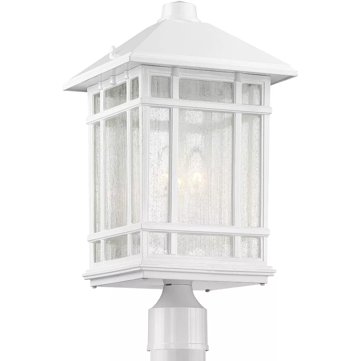 Kathy Ireland J du J Sierra Craftsman 18"H White Outdoor Post Mount Light
