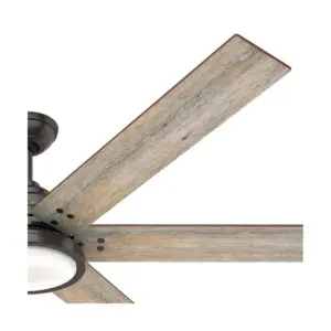 Hunter Fan Company Warrant 70-inch Multiple Speed Ceiling Fan with LED light, Noble Bronze