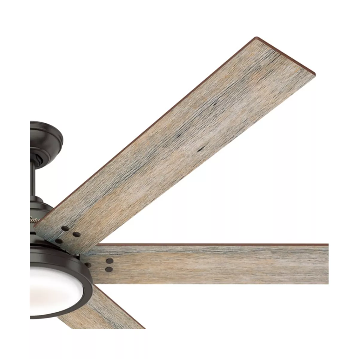 Hunter Fan Company Warrant 70-inch Multiple Speed Ceiling Fan with LED light, Noble Bronze