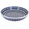 Blue Rose Polish Pottery Valentina Pie Plate