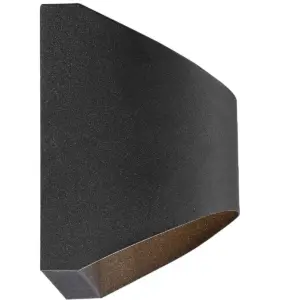 Possini Euro Design Modern Outdoor Wall Light Fixture LED Textured Black Dark Sky 5 1/2