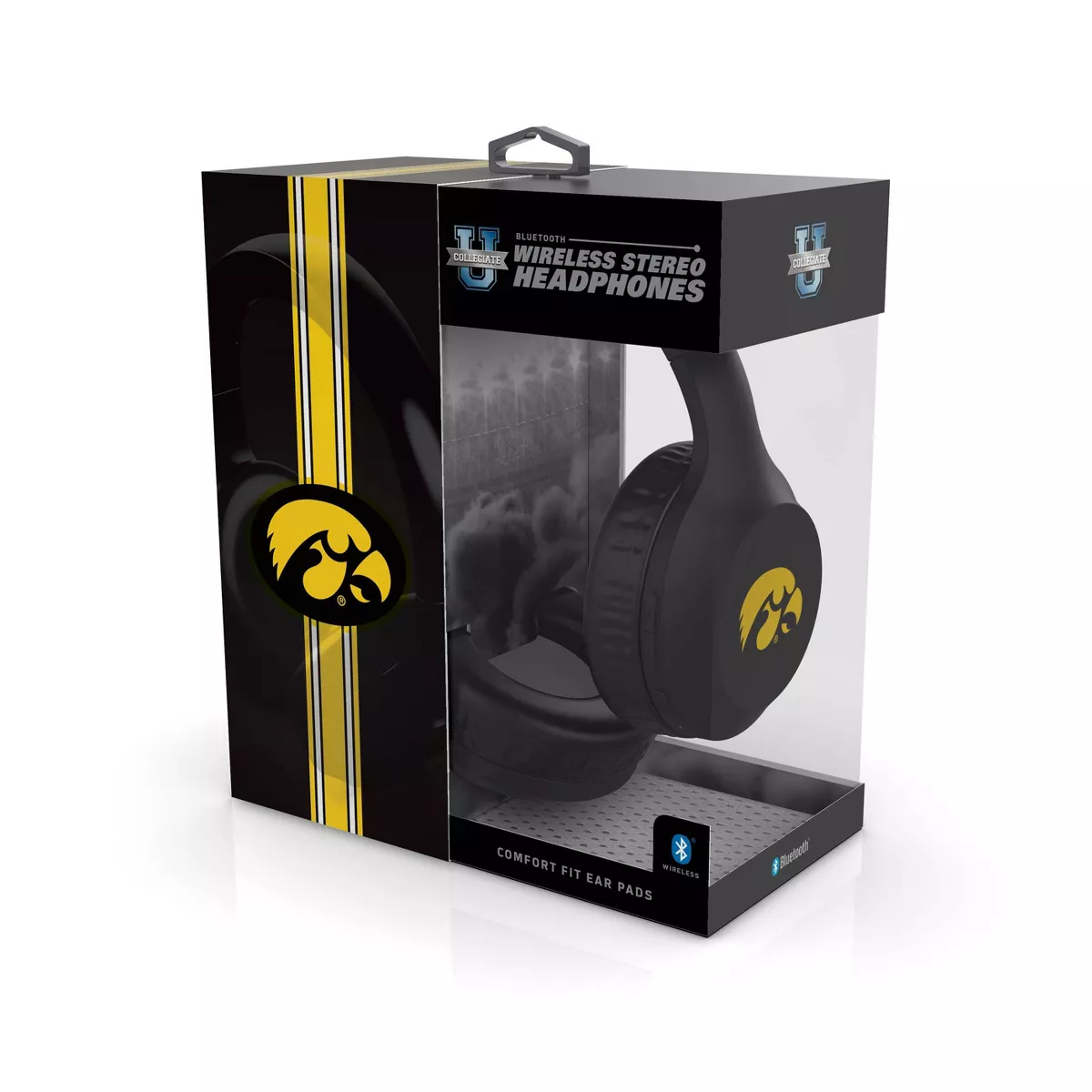 NCAA Iowa Hawkeyes Wireless Bluetooth Over-Ear Headphones