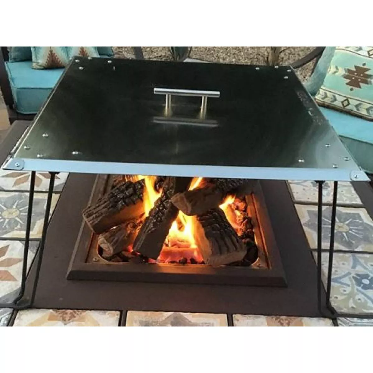 Heatt Warden Fire Pit Heat Deflector Stainless Steel - AZ Patio Heaters
