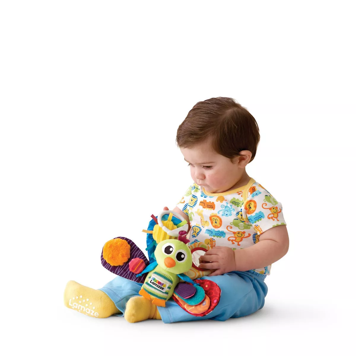 Lamaze Clip & Go Jacques the Peacock Sensory Development Baby Toy
