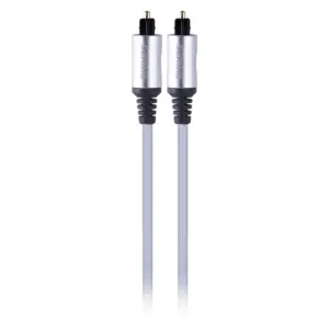 Philips 6' Elite Toslink Digital Fiber Optic Cable with 2 Mini Adapters - Gray