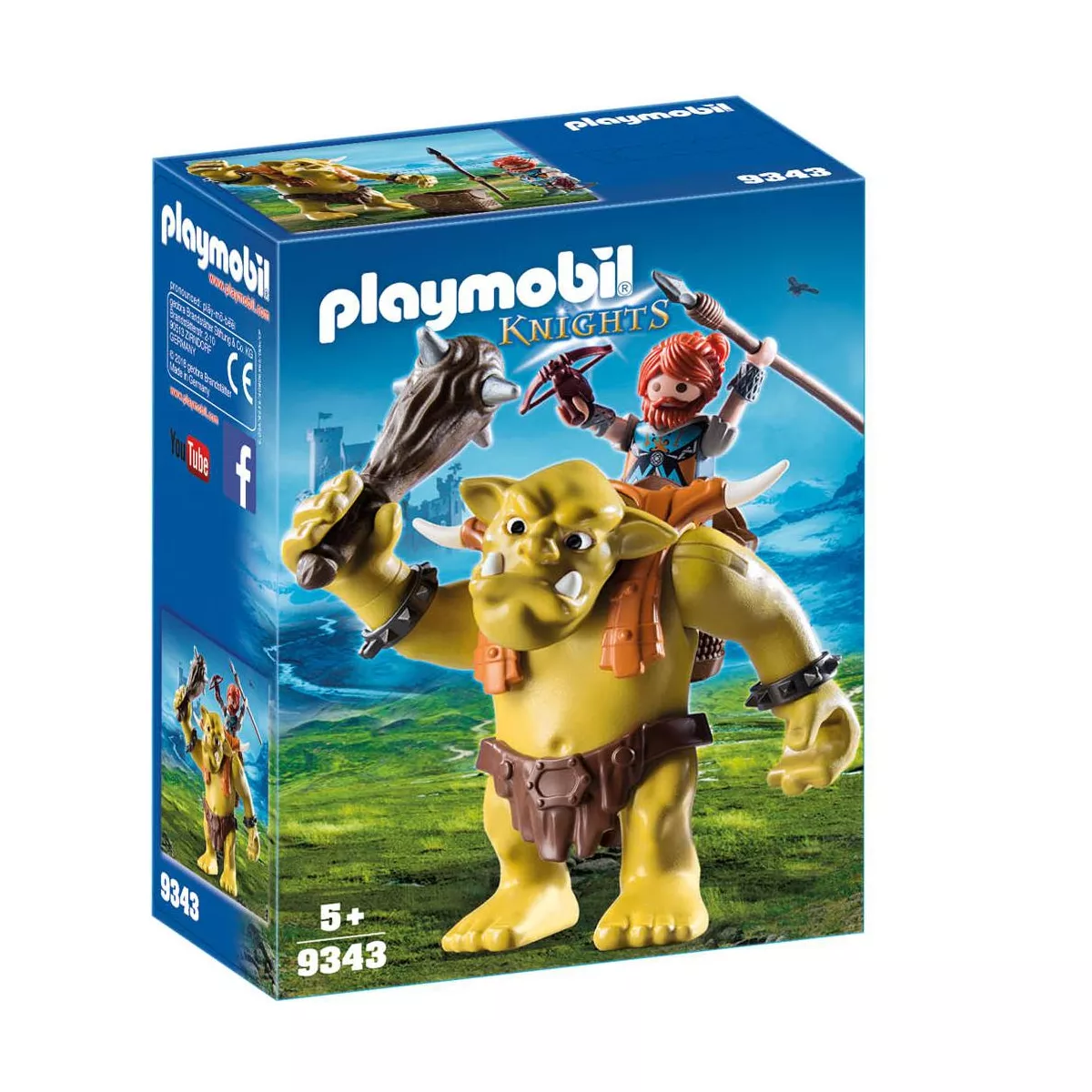 Playmobil Giant Troll with Dwarf Fighter