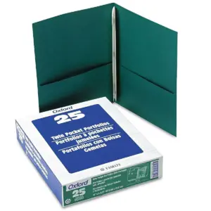 Oxford Twin-Pocket Folders with 3 Fasteners Letter 1/2