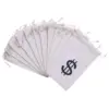 Juvale 12-Piece Money Bag Pouch with Drawstring Closure Canvas Cloth & Dollar Sign Symbol 4.7 x 9 in