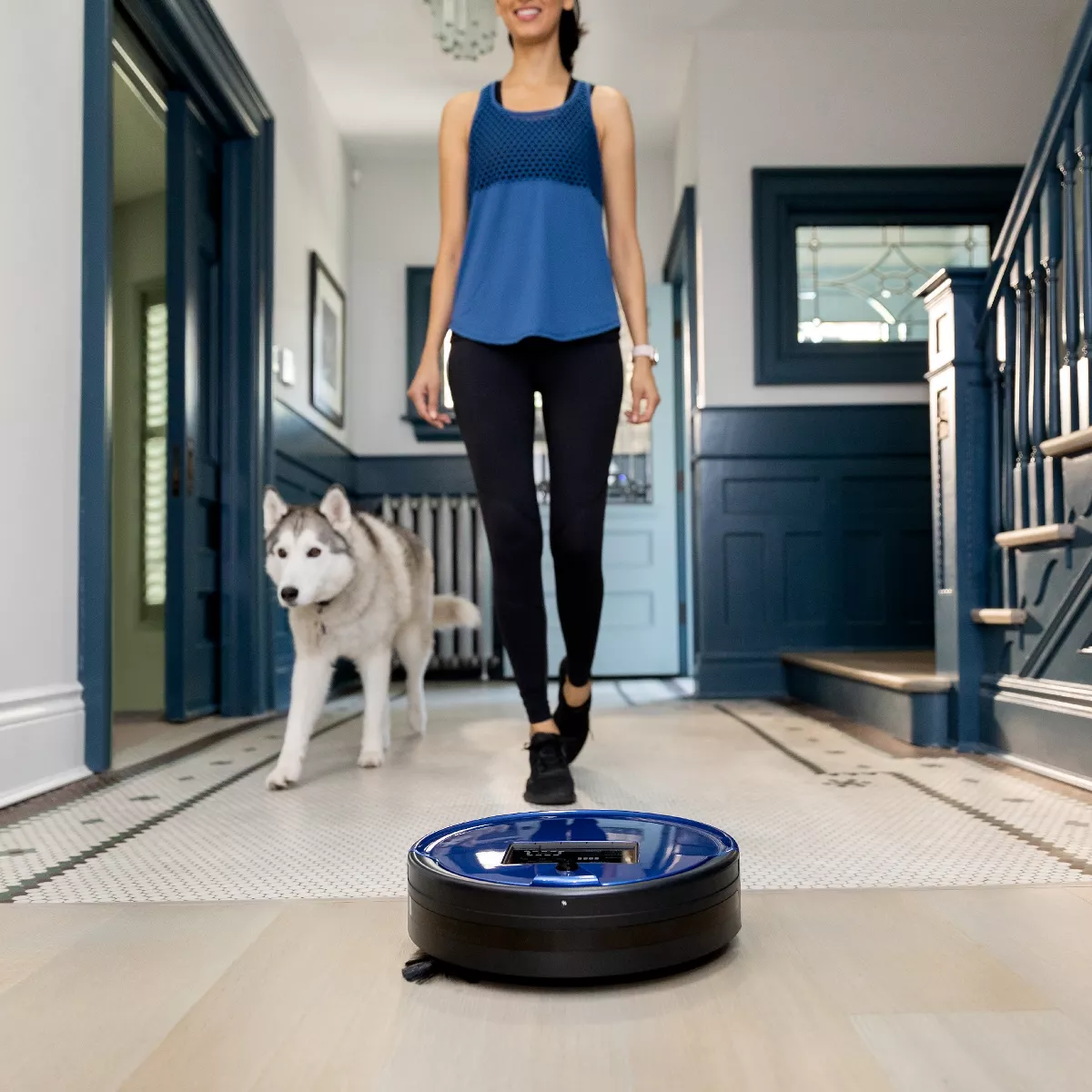 bObsweep PetHair Plus Robot Vacuum Cleaner and Mop - Blue