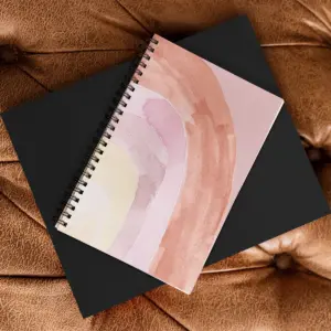 Hello Twiggs Abrstract Watercolor Rainbow Spiral Notebook - Deny Designs