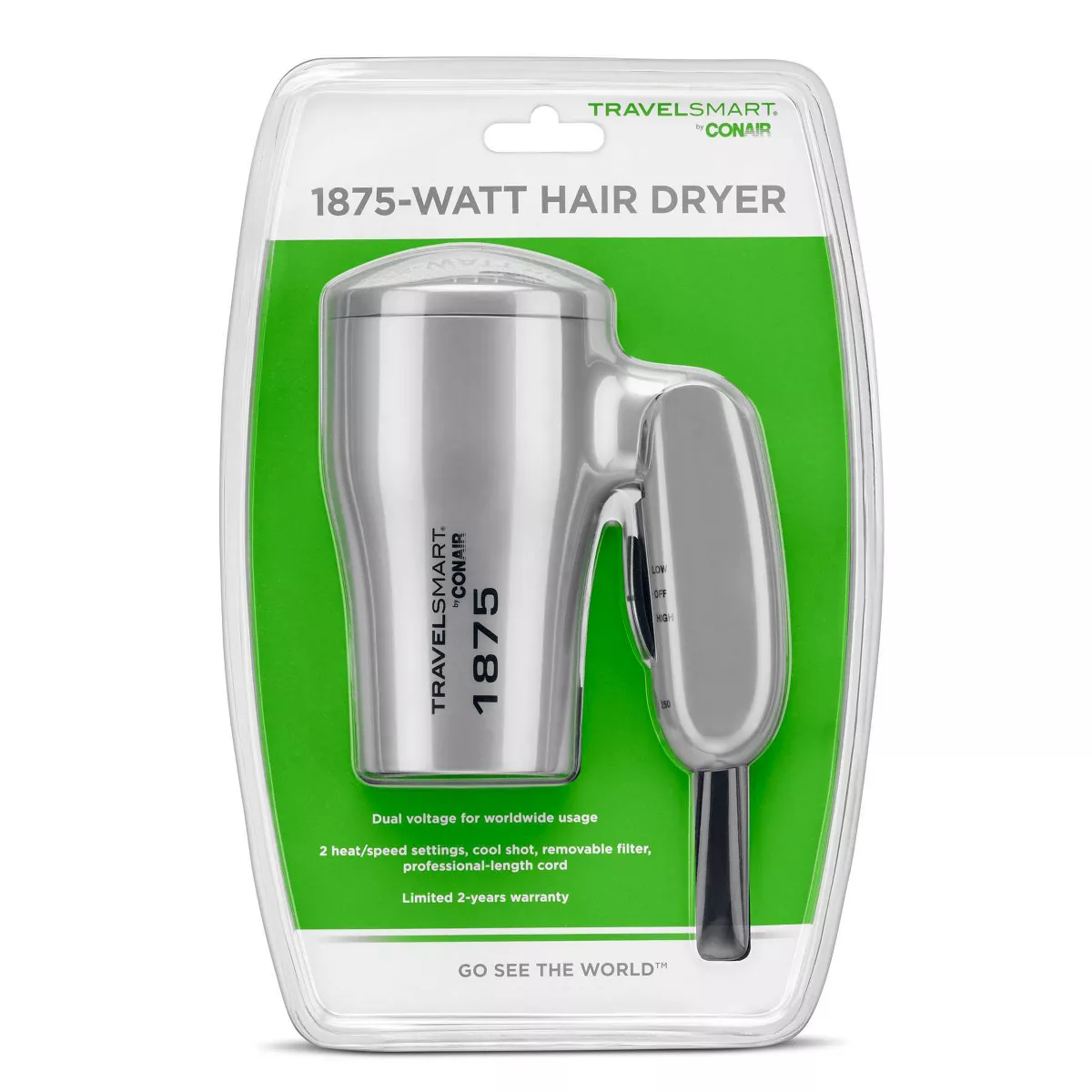 Travel Smart by Conair Dual Voltage Hair Dryer - 1875 Watt