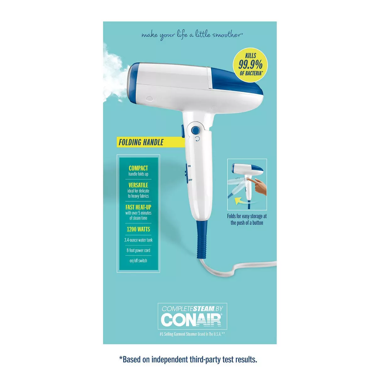 Conair Complete Steam Folding Compact Garment Steamer GS36X