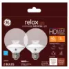 General Electric 40w 2pk G25 LED Bulb White