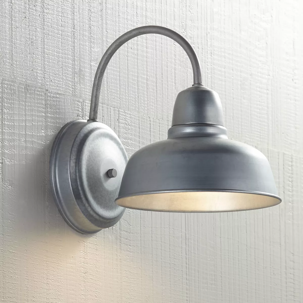 John Timberland Rustic Outdoor Wall Light Fixture Urban Barn Galvanized 11 1/4