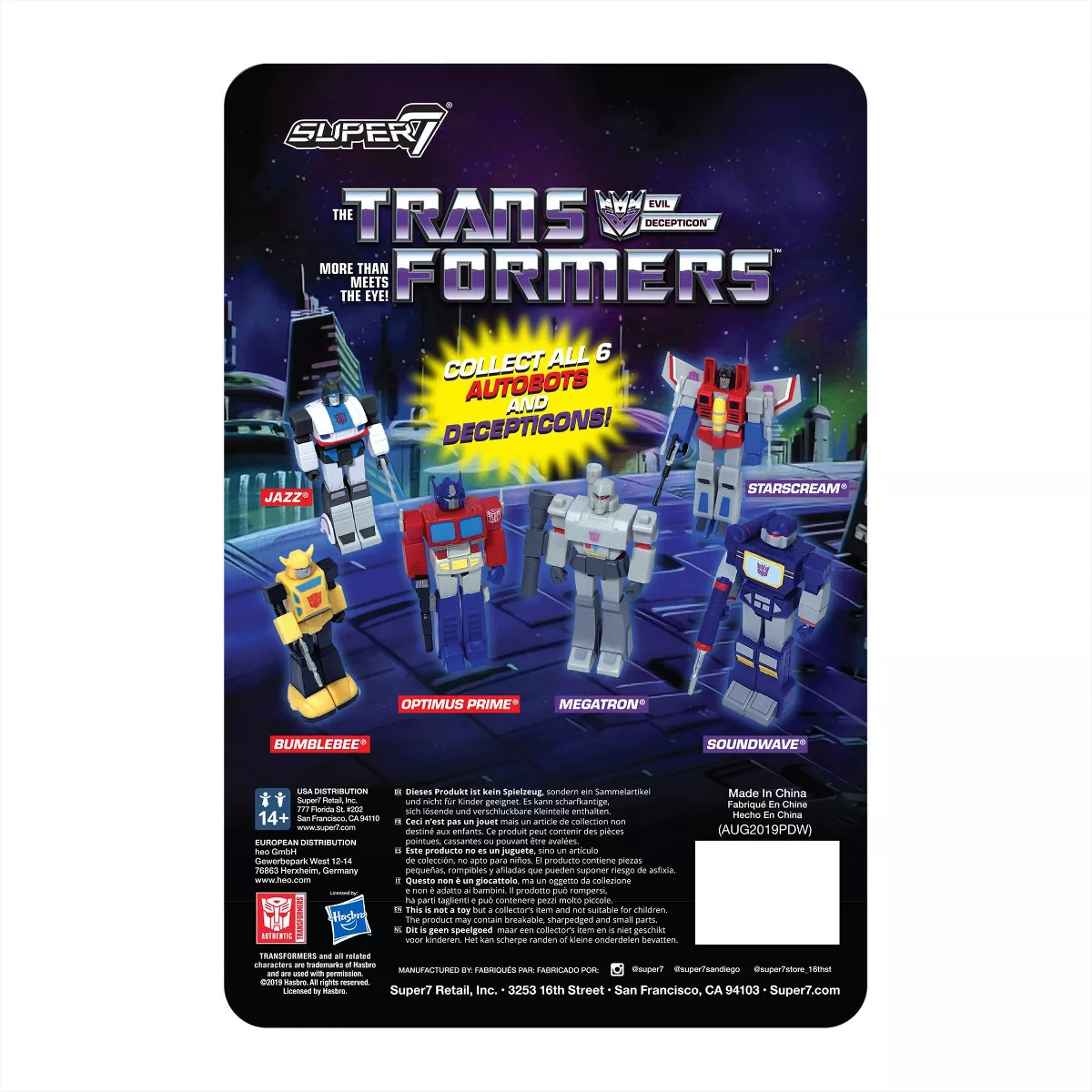 Super7 Transformers ReAction Figure - Starscream