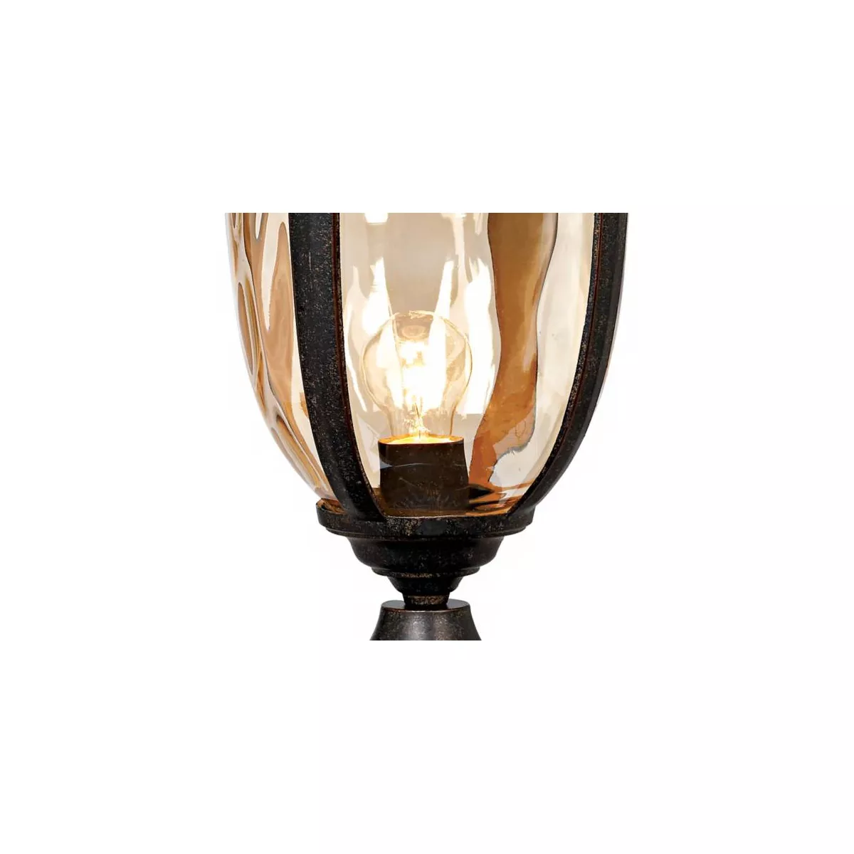 John Timberland Vintage Outdoor Post Light Bronze 25 inch Tall Fixture with Pier Mount for Deck Patio Entryway