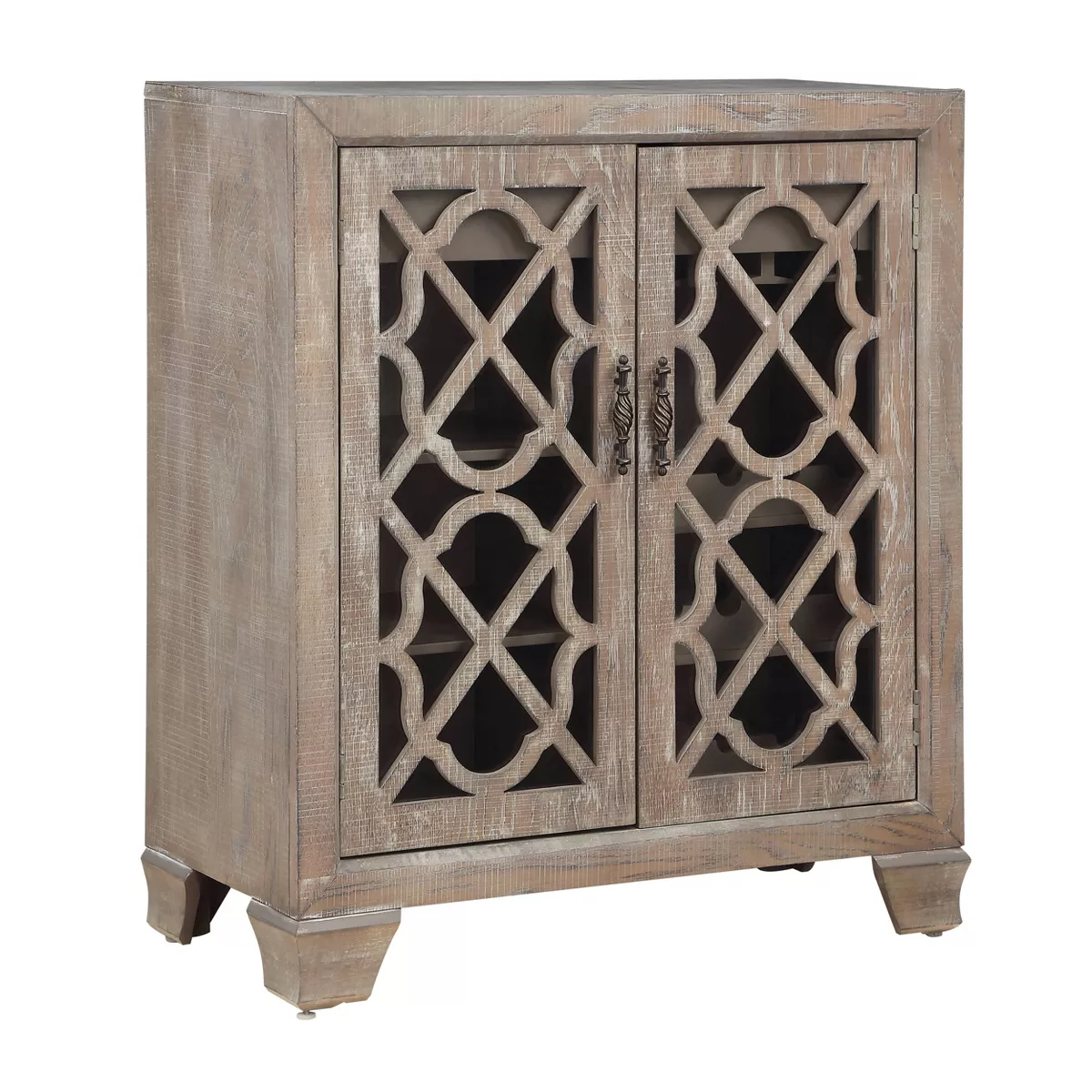Bronte 2 Door Wine Cabinet Brown - Treasure Trove Accents