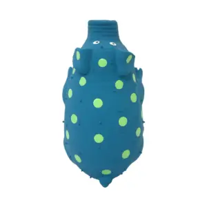 Multipet Latex Polka Dot Pig Dog Toy - Blue - 9