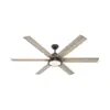 Hunter Fan Company Warrant 70-inch Multiple Speed Ceiling Fan with LED light, Noble Bronze