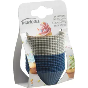 Trudeau 24ct Mini Muffin Cups Blueberry/Marble