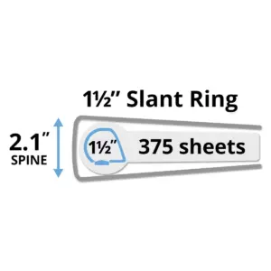 Avery Durable View Binder with DuraHinge and Slant Rings 1 1/2