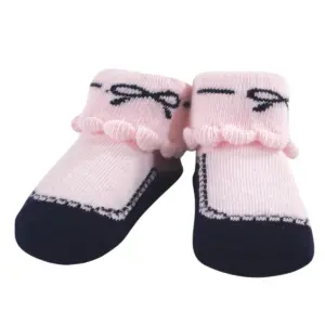 Hudson Baby Infant Girl Cotton Bib and Sock Set 5pk, Hip Bunny, One Size