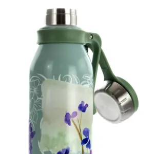 Gibson Elite Lavender Cottage 25 Ounce Stainless Steel Thermal Bottle