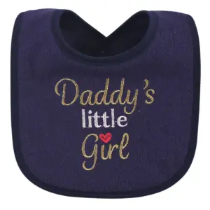 Hudson Baby Infant Girl Cotton Terry Drooler Bibs with Fiber Filling 10pk, Holiday Girl I Am One, One Size
