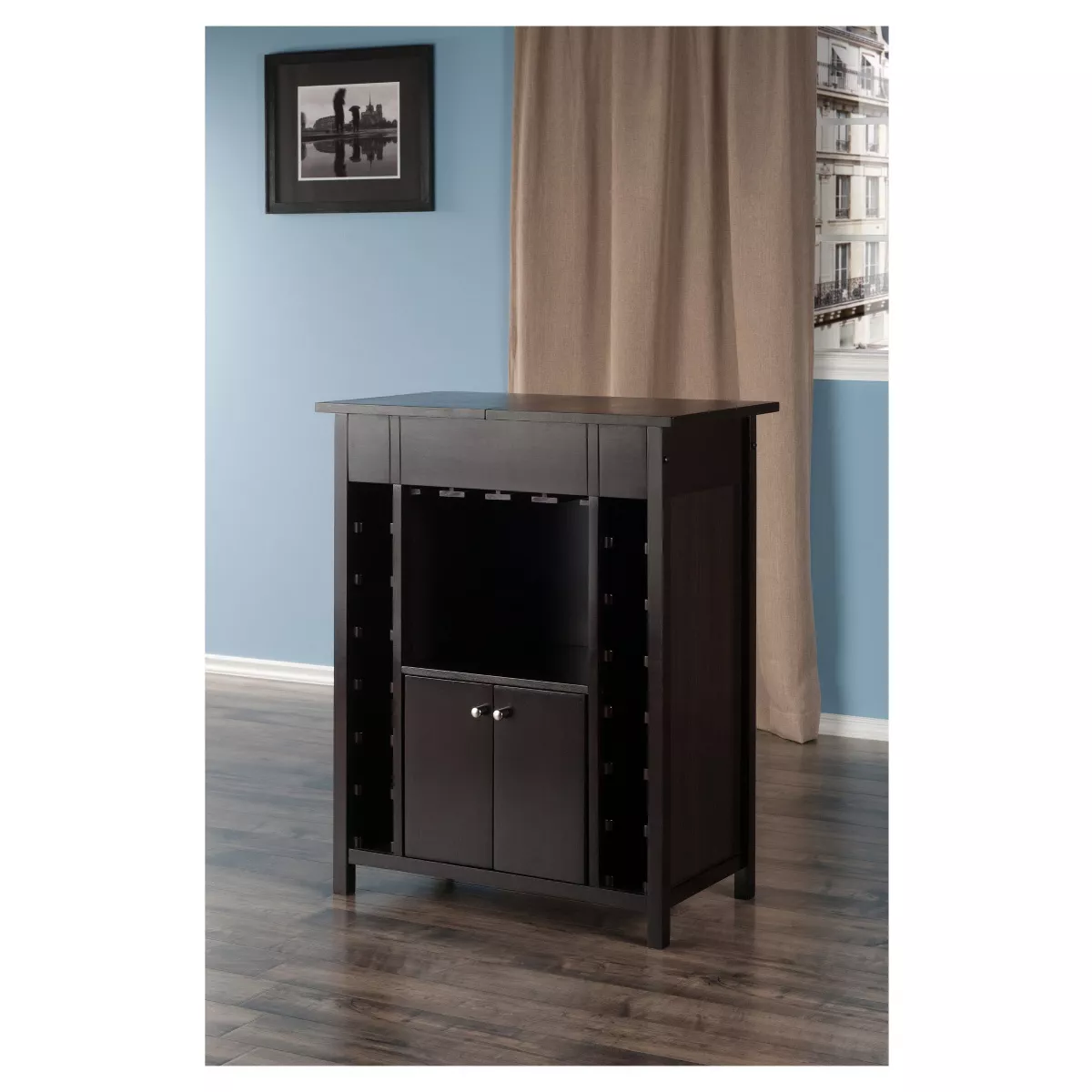 Yukon Wine Cabinet Wood/Espresso - Winsome