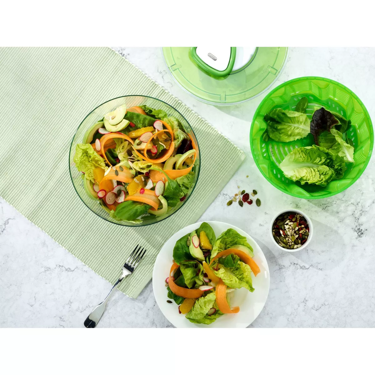 ZYLISS Easy Spin Salad Spinner Green E940012U