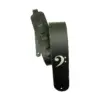 LM Products 3" Leather Bass Clef Embossed Bass Guitar Strap