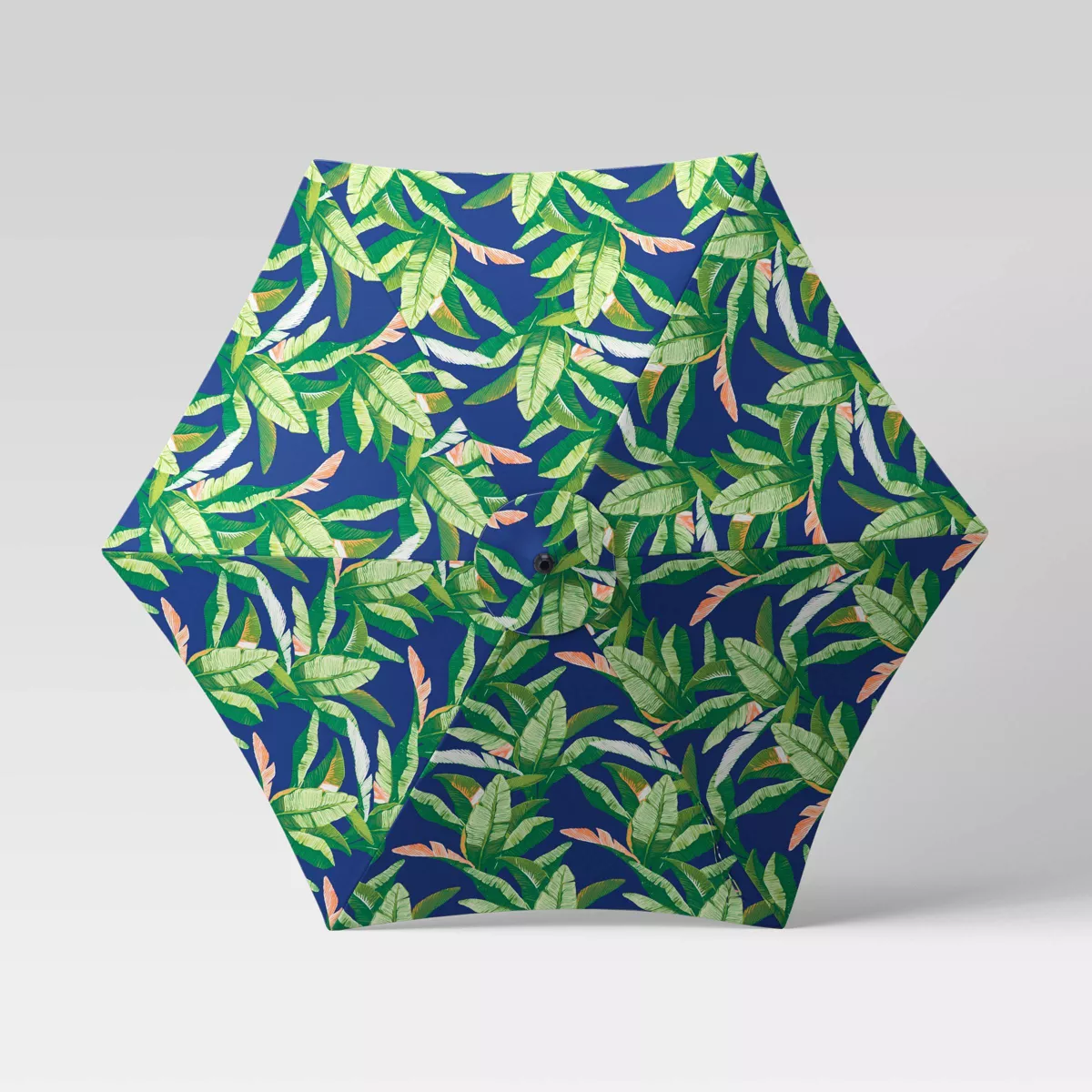 9' Patio Umbrella DuraSeason Fabric™ Banana Leaf - Black Pole - Threshold™