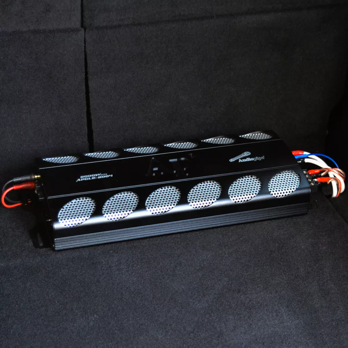 AudioPipe APCLE-2004 Class AB 4 Channel 2000 Watt MAX Car Audio Sound System Power Amplifier Kit w/ Bass Knob, RCA Input/Output, & Overload Protection