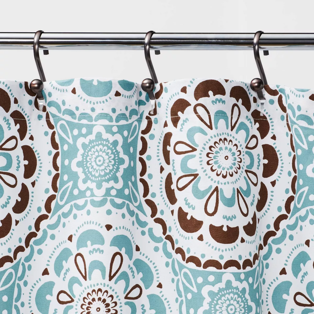 Medallion Shower Curtain Blue/Brown - Threshold™