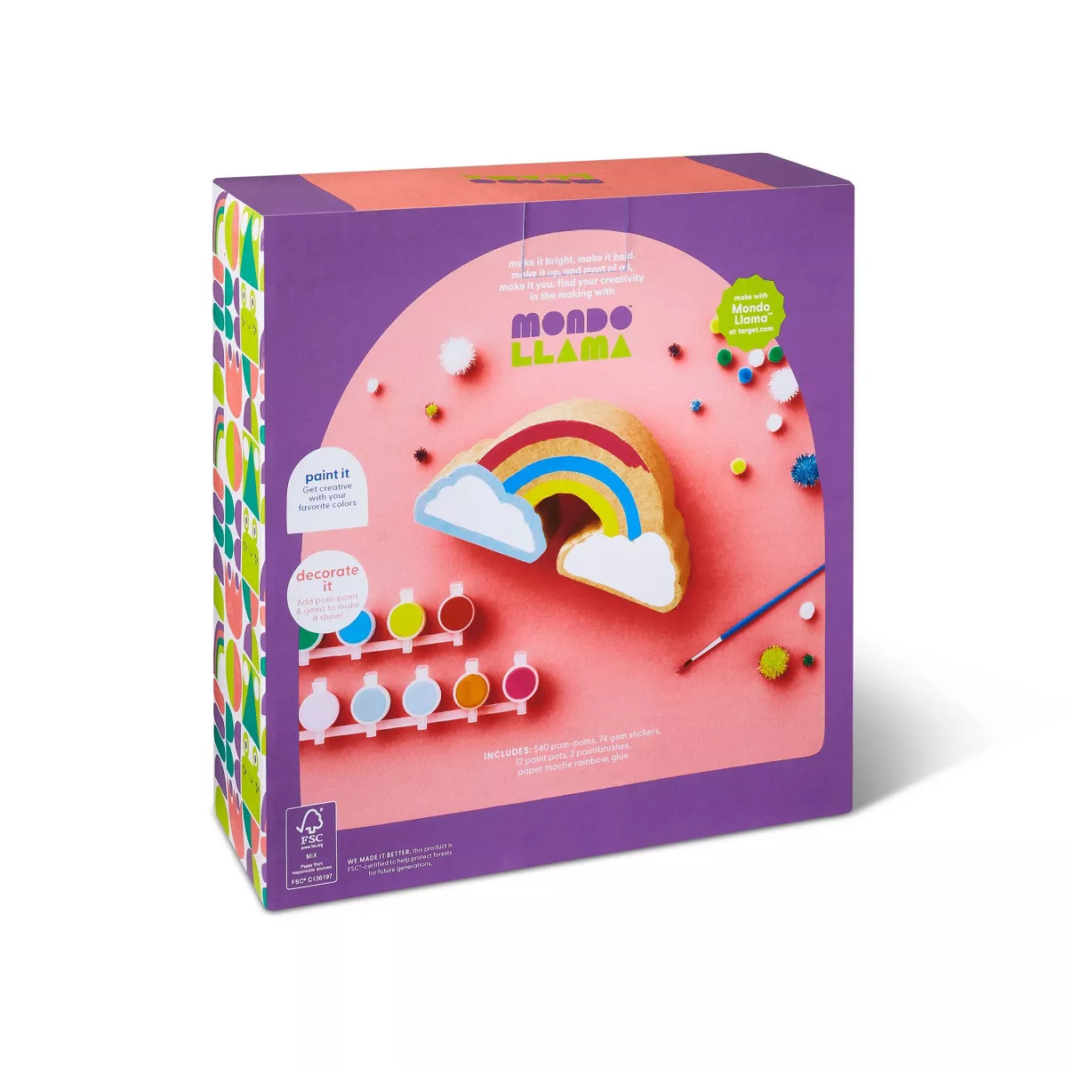 Create-Your-Own Paper Mache Rainbow Collage Kit - Mondo Llama™