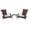 Coconino 3pc Wicker Patio Chat Set - Balkene Home