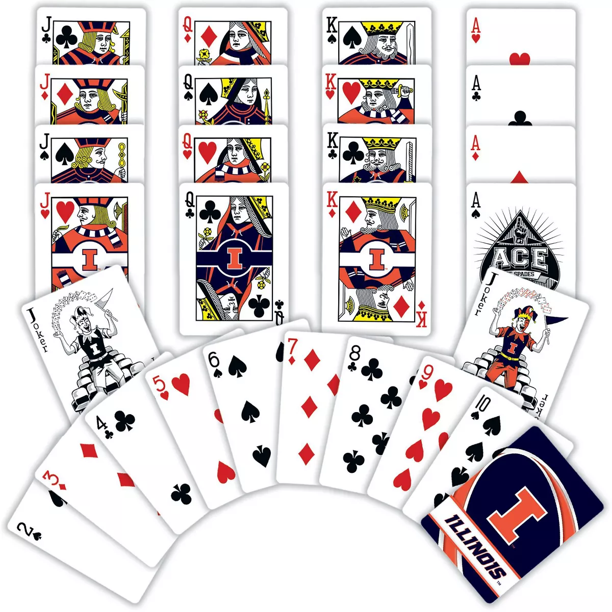 NCAA Illinois Fighting Illini Playing Cards
