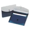 Pendaflex Four-Pocket Slide File Wallet Letter Polypropylene Blue/Silver 50965
