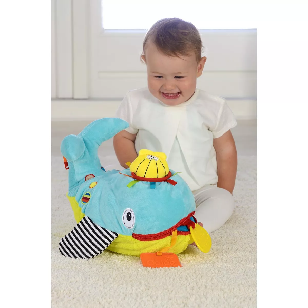 Dolce Play & Learn Whale Stuffed Animal And Plush Toy