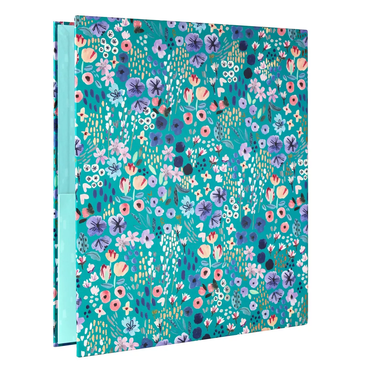1" Ring Binder Ditsy Floral Green - greenroom