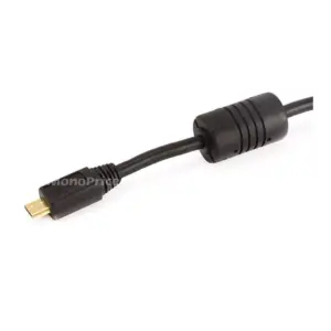 Monoprice USB 2.0 Cable - 15 Feet - Black | USB Type-A Male to Micro Type-B 5-pin Male 28/24AWG Cable with Ferrite Core, Gold Plated