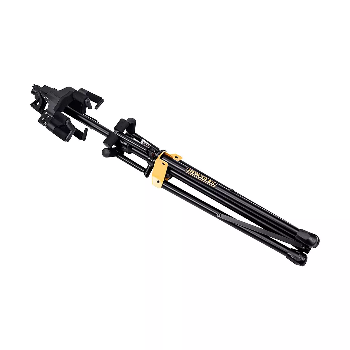Hercules GS432BPLUS PLUS Series Universal Auto Grip Tri Guitar Stand with Foldable Backrest